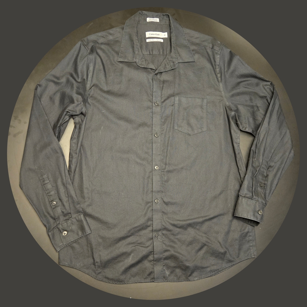 Calvin Klein Black Button-Up Shirt | Men’s Large